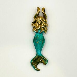 Anisa Jewelry Bronze mermaid pendant.
